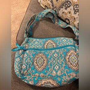 Vera Bradley Lisa B totally turquoise  pattern purse